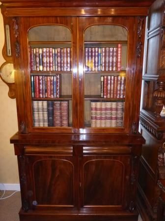 Antique Victorian Library Bookcase Mahogany