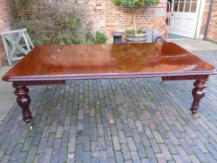 Antique Victorian Mahogany Extending Dining Table
