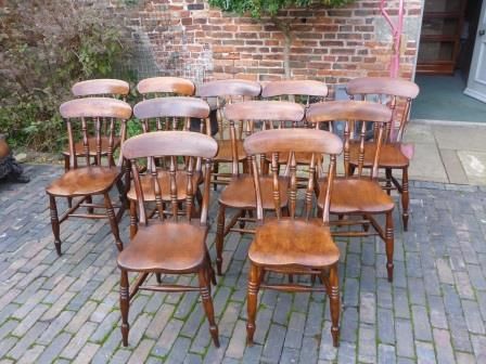 Antique Victorian Farmhouse Kitchen Chairs