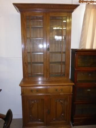 Antique Victorian Arts and Crafts Bookcase