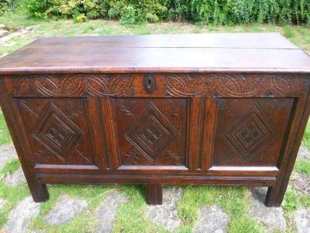 Antique Oak Coffer/blanket Box