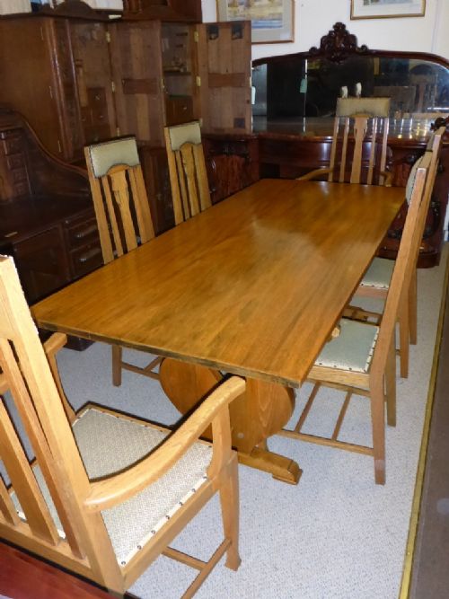 Antique Arts and Crafts Dining Suite Superb