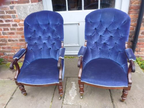 Rare Pair Matching William IV Armchairs