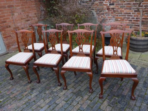 Antique Mahogany Dining Chair Set of 8