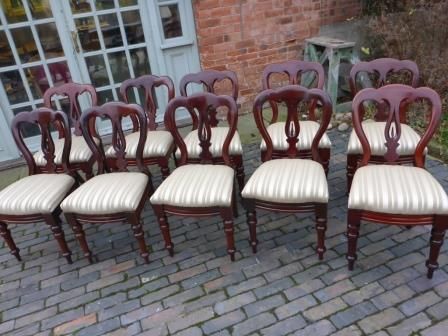 Superb Victorian Chair Set of 10 Mahogany