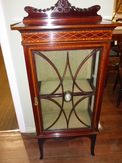 Good Quality Late Victorian Display Cabinet Inlaid