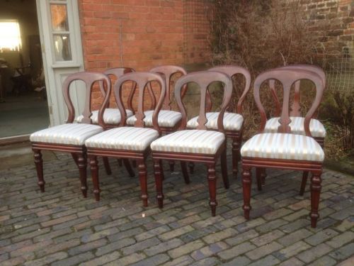 Victorian Mahogany Dining Chairs Set of 8