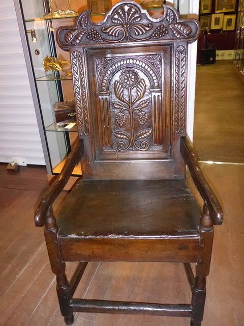Antique 17th Century Wainscott Armchair