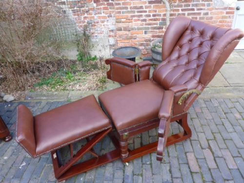 Rare Patent Reclining Armchair Manchester Maker