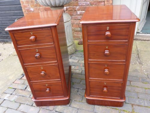 Pair of Victorian Mahogany Bedside Chests