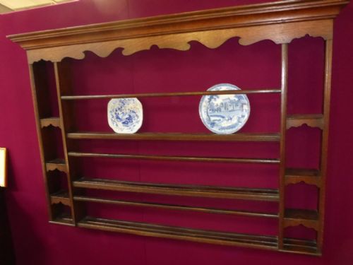 Antique Oak Plate Rack/delf Rack