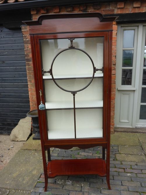Late Victorian Mahogany Inlaid Display Cabinet