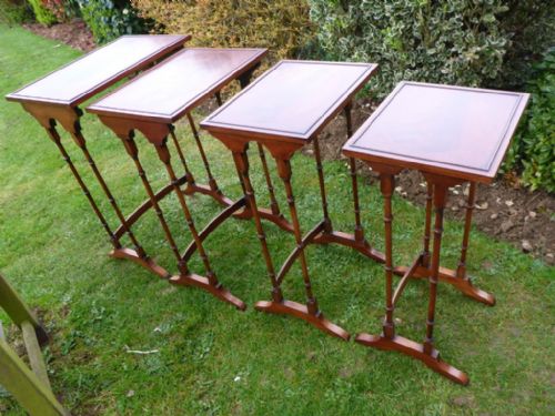 Quartetto of Tables Edwardian Mahogany