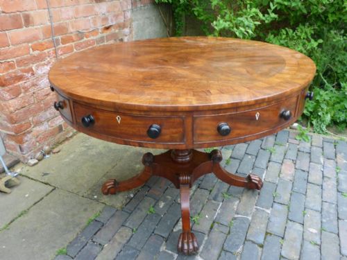 Antique Georgian Drum or Rent Table