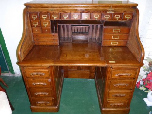 Antique Roll Top Desk