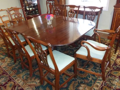 Georgian Oak Dining Chairs 6 Single 2 Carvers