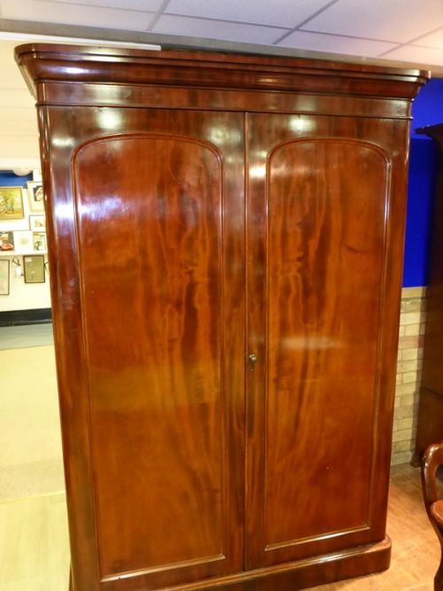 Victorian Mahogany Two Door Wardrobe