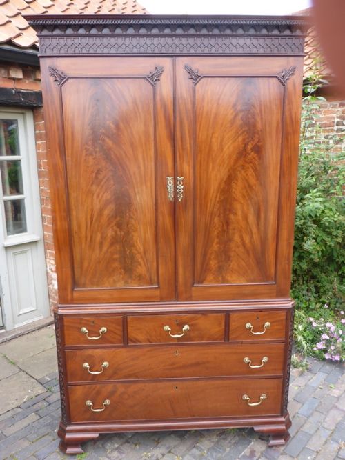 Georgian Clothes Press Chippendale Style and Period