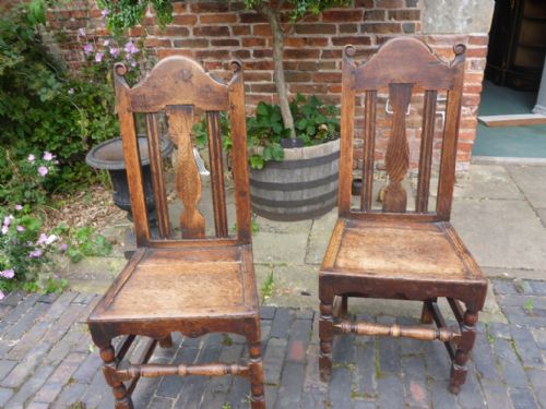 Pair of 17th Century Back Stools