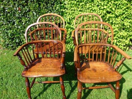 Harlequin Set of 4 Windsor Armchairs