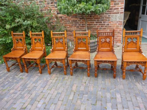 High Quality Gothic Chairs Set of 6