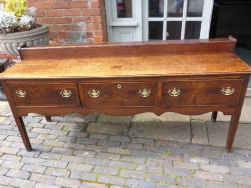 Antique Georgian Oak Dresser 3 Drawers