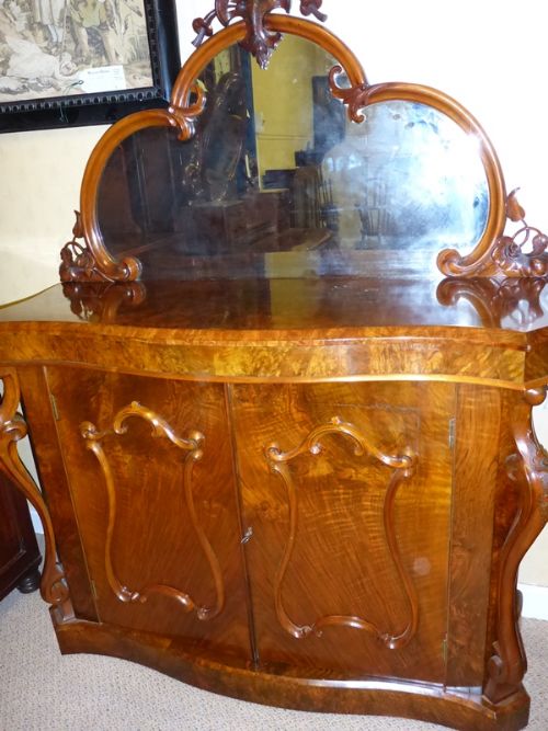 Burr Walnut Victorian Chiffonier