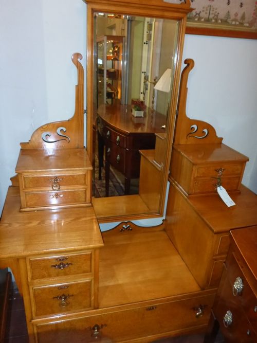 Arts and Crafts Cheval Dressing Chest