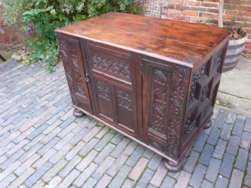 Carved Oak Box Wl 1696