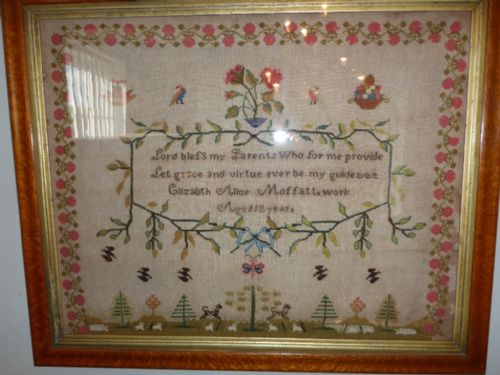 Sampler Elizabeth Alice Moffatt Aged 12 Years