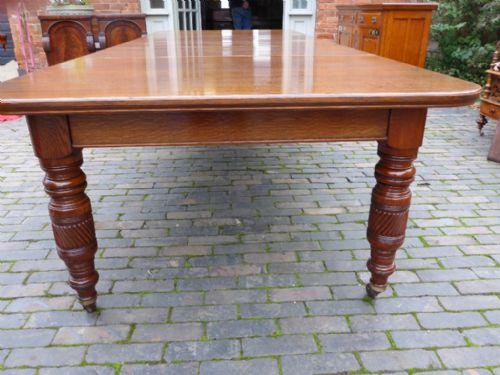 fig 1. Victorian Oak Extending Dining Table by JAMES PLUNKNETT WARWICK