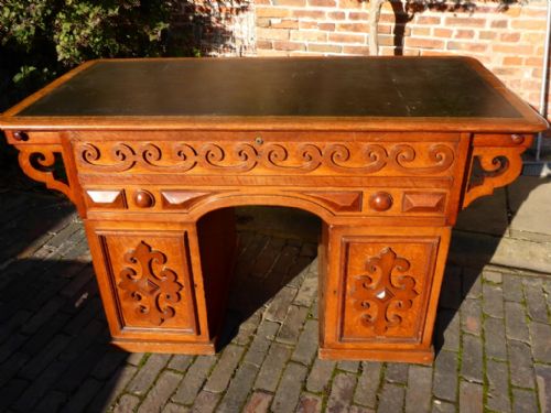 Very Rare Cartographers Desk Gothic in Oak