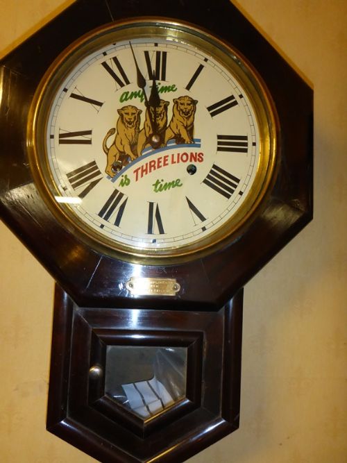 Three Lions Advertising Wall Clock