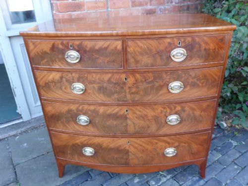 Georgian Bow Front Chest of Drawers Quality