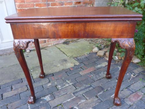 George II Walnut Tea Table Good Colour