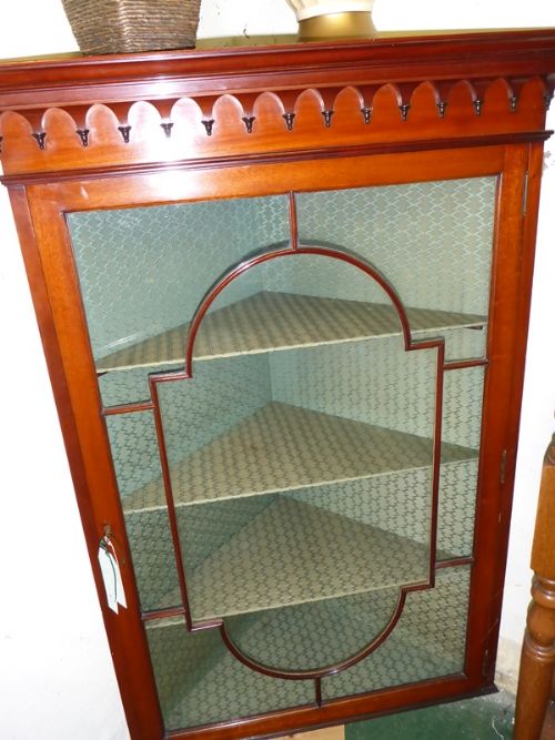 Victorian Mahogany Glazed Corner Cabinet