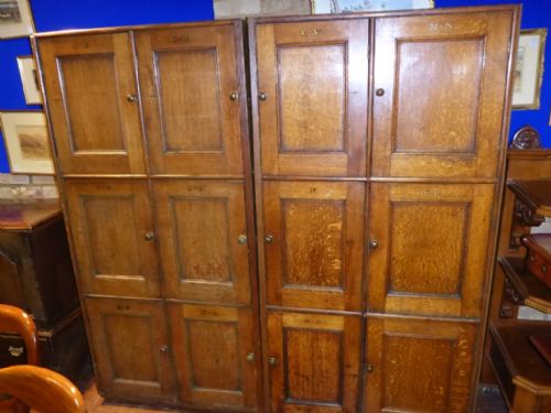 Good Pair if Victorian Lockers in Oak