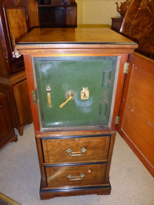 Rare Milners Safe Cabinet Figured Walnut Aesthetic