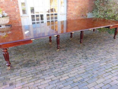 Antique Victorian Mahogany Dining Table Seats 18/20