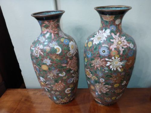 Pair of Japanese Cloisonné Vases
