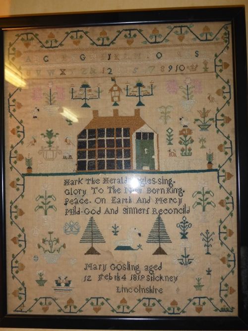 Georgian Girl Sampler 1819 Mary Gosling ,Stickney ,Lincolnshire