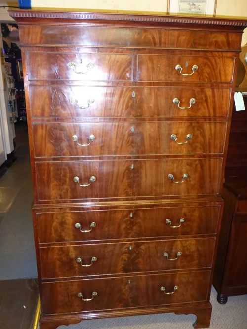 Georgian Mahogany Chest on Chest/tall Boy