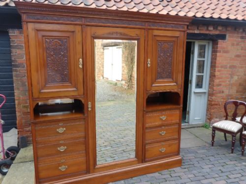 A Substantial Victorian Walnut Wardrobe
