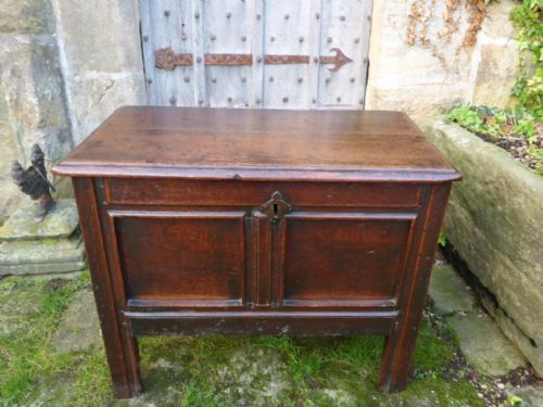 Superb Early Oak Coffer/kist/blanket Box