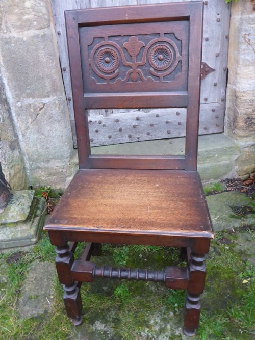 Victorian Oak Hall Chair