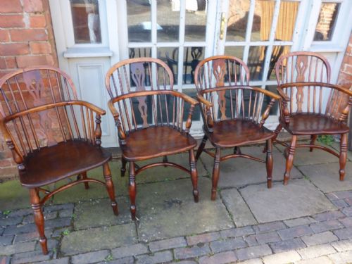 Harlequin Set of 4 Windsor Armchairs