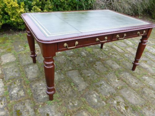 Antique Victorian Library Table in Mahogany