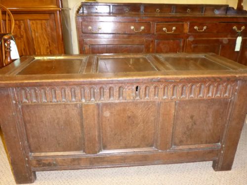 Antique 17th Century Blanket Box in Oak