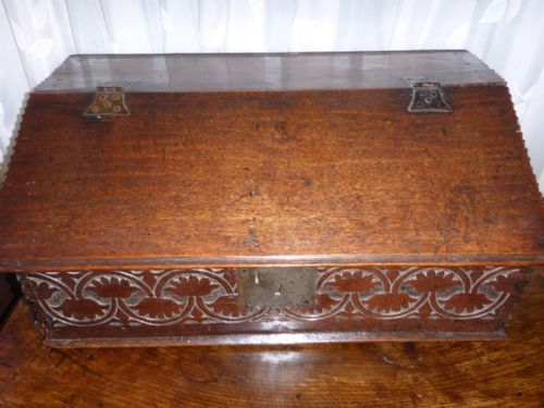Good Early Oak Correspondence/bible Box