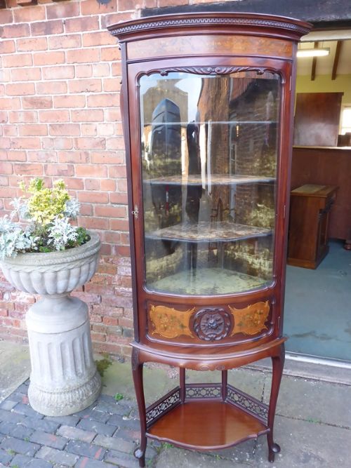 Superb Victorian Full Height Corner Cupboard with Marquetry Inlay